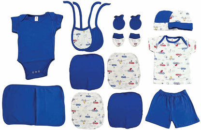 My Tiny Wear Full Sleeves New Born Baby Gift Set - Greyish Blue