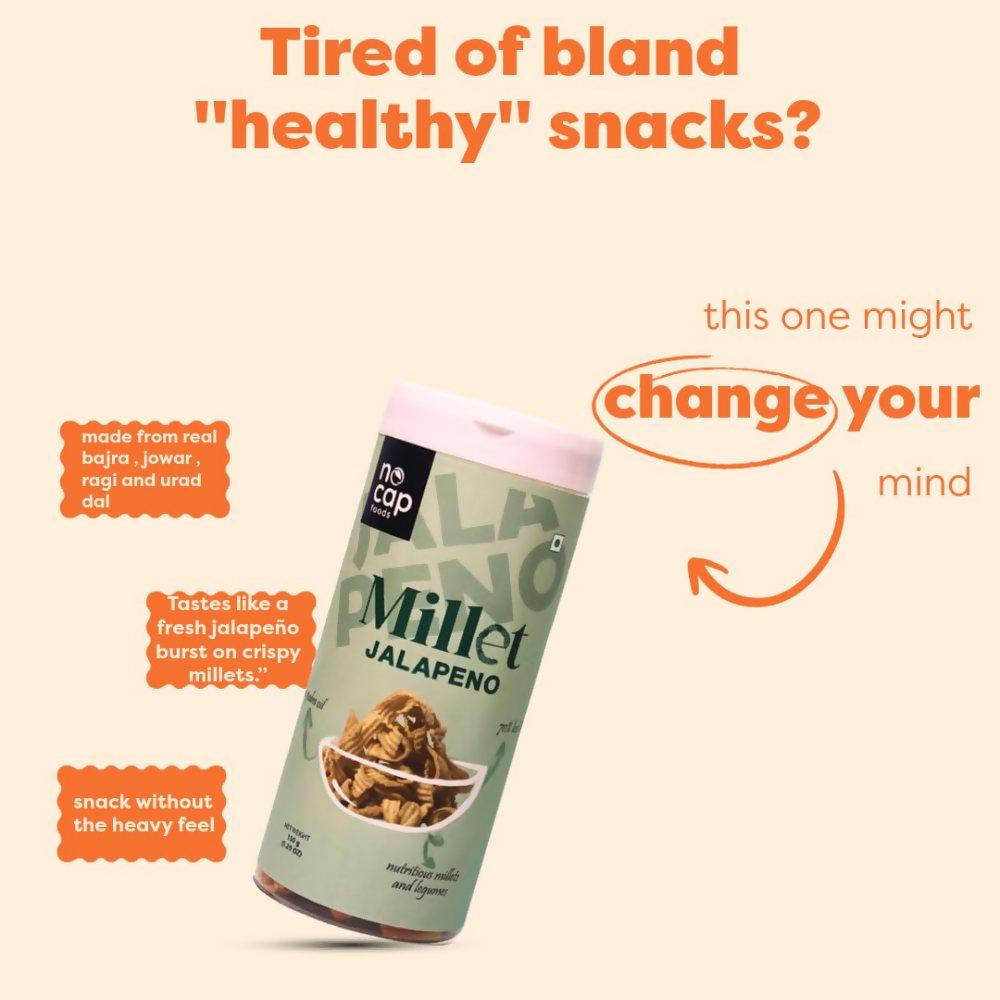 Nocap foods Healthy Chips - Millet Jalapeno