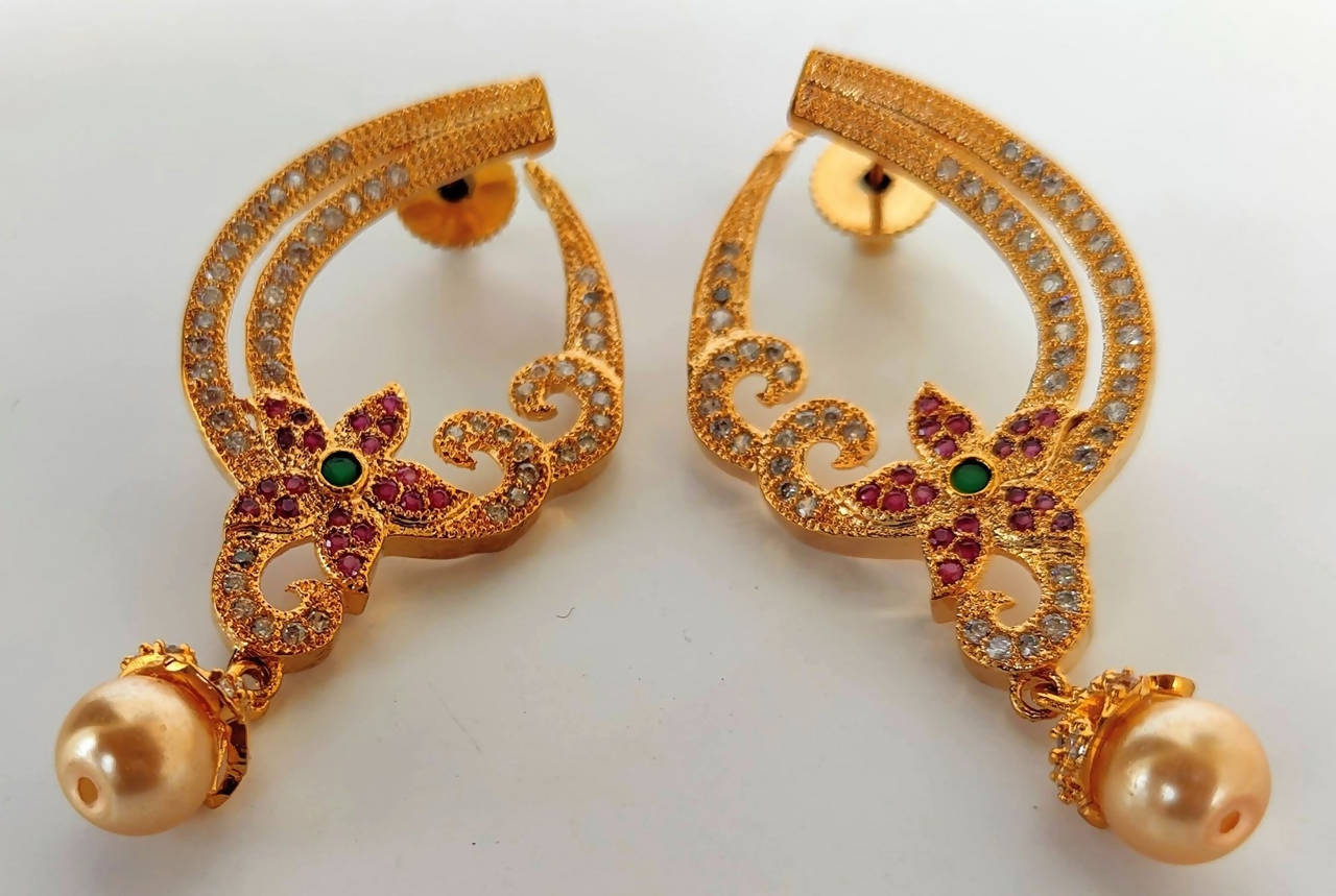 Multicolor Cz Designer Earrings