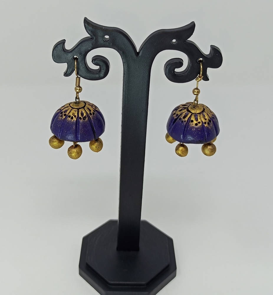 Terracotta Double Shade Hanging Jhumkas