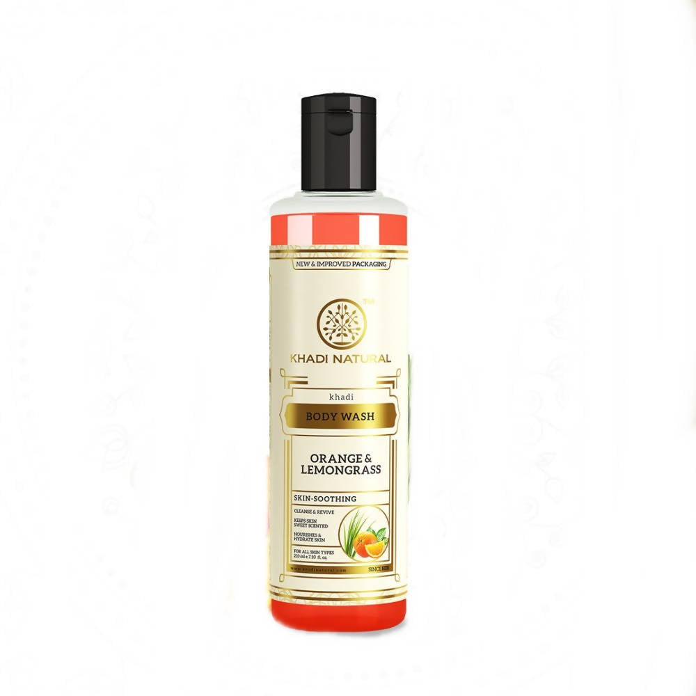 Khadi Natural Orange and Lemongrass Body Wash - 210 ml - Pack of 2