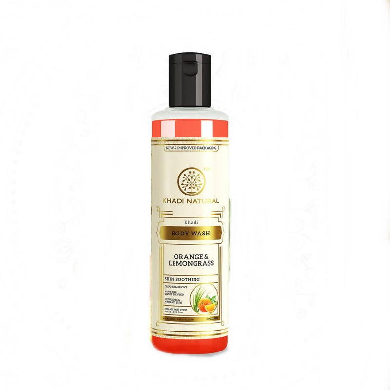 Khadi Natural Orange and Lemongrass Body Wash - 210 ml - Pack of 2