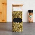 Glass Bamboo Lid Air Tight Jar | 1L