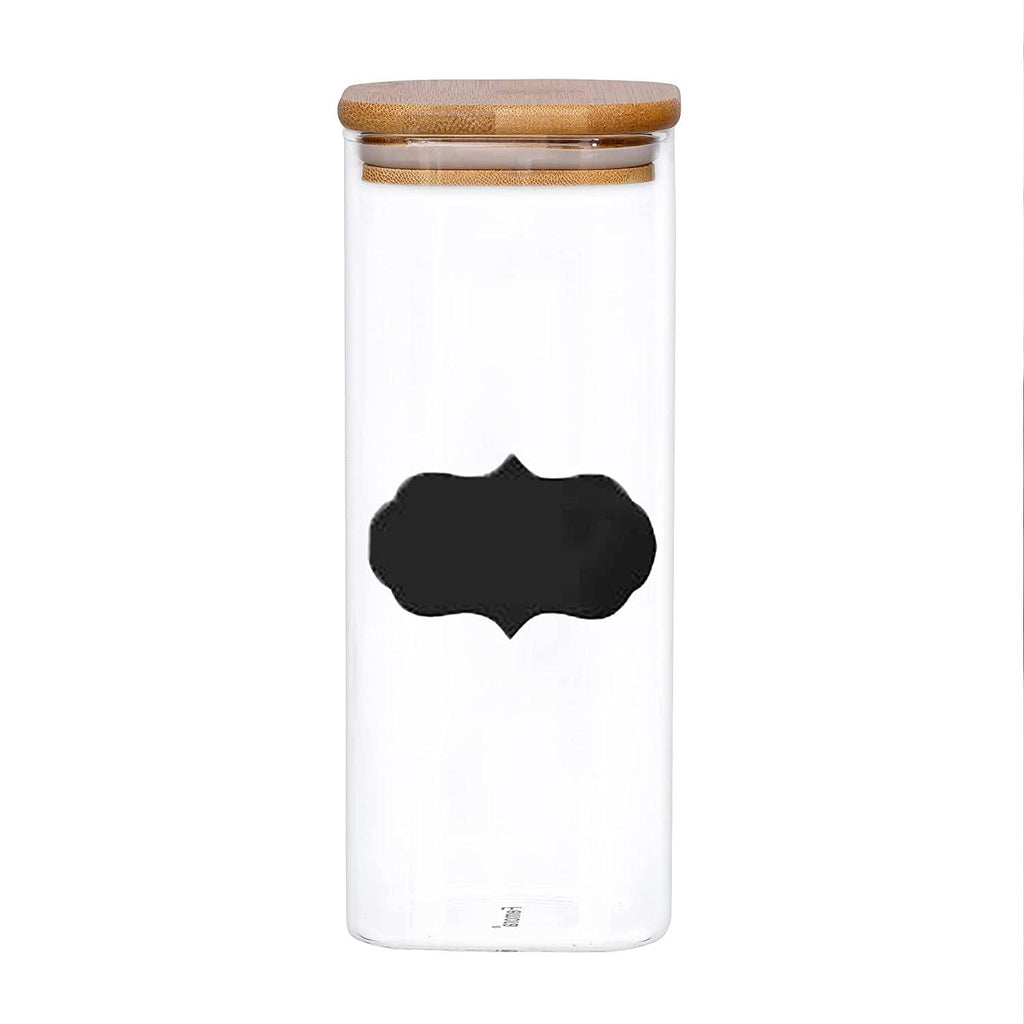 Glass Bamboo Lid Air Tight Jar | 700 ml | Set of 4