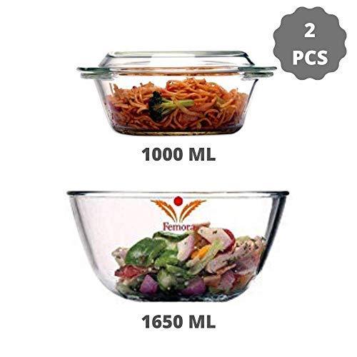 Microwave Safe Mixing Bowl & Dish Combo | Set of 2 in Mixed Sizes