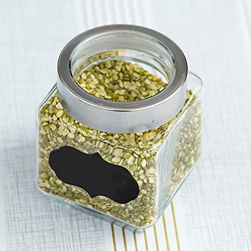 Glass Cuboid Kitchen Storage Jar | 500 ml