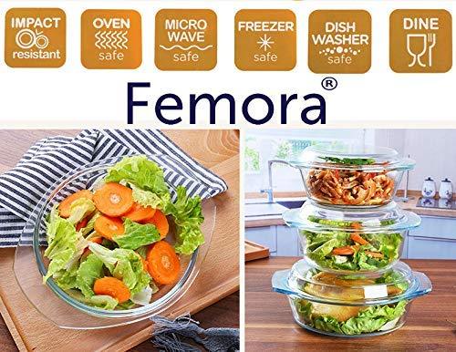 Borosilicate Glass Multipurpose Casseroles | 1L & 2L | Set of 2