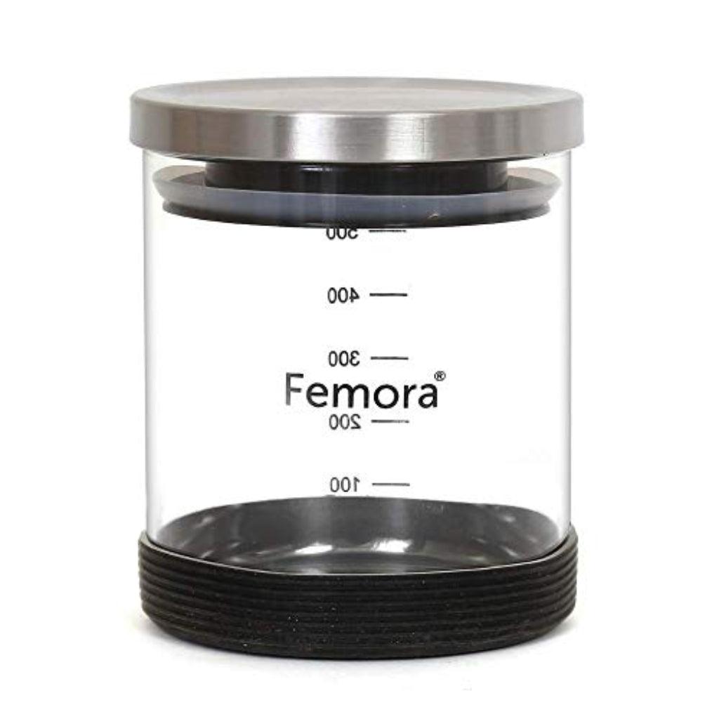 Borosilicate Glass Air With Tight lid Jar| Gift Set | 500 ml | Set of 2