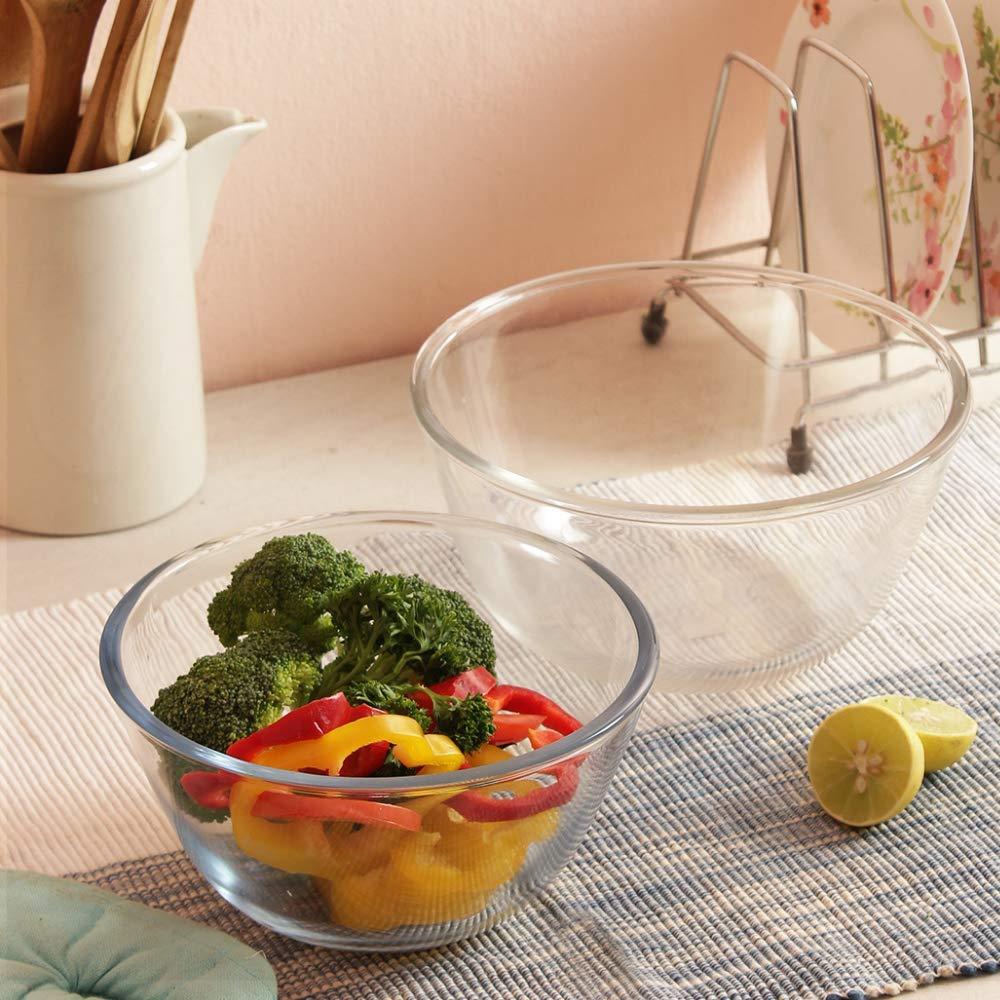 Glass All-Purpose Mixing Bowls | 1L & 2.1L | Set of 2