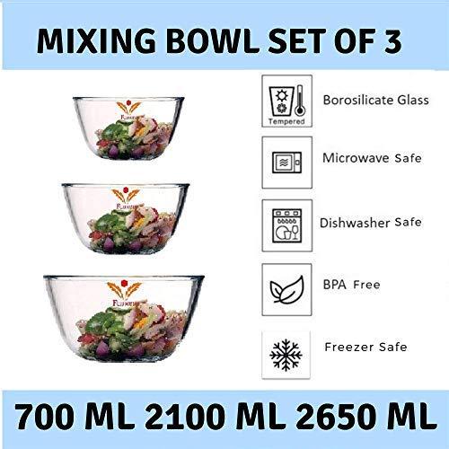 Microwave Safe All Purpose Mixing Bowls  | Set of 3 in Mixed Sizes