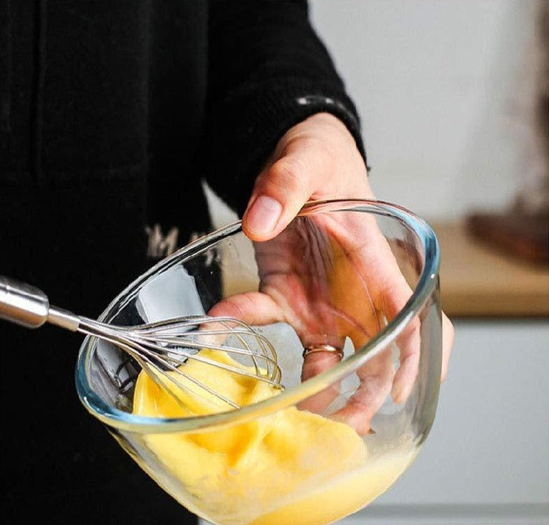 Round Glass Mixing Bowl | 400 ml, 700 ml, 1L & 1.6L | Set of 4