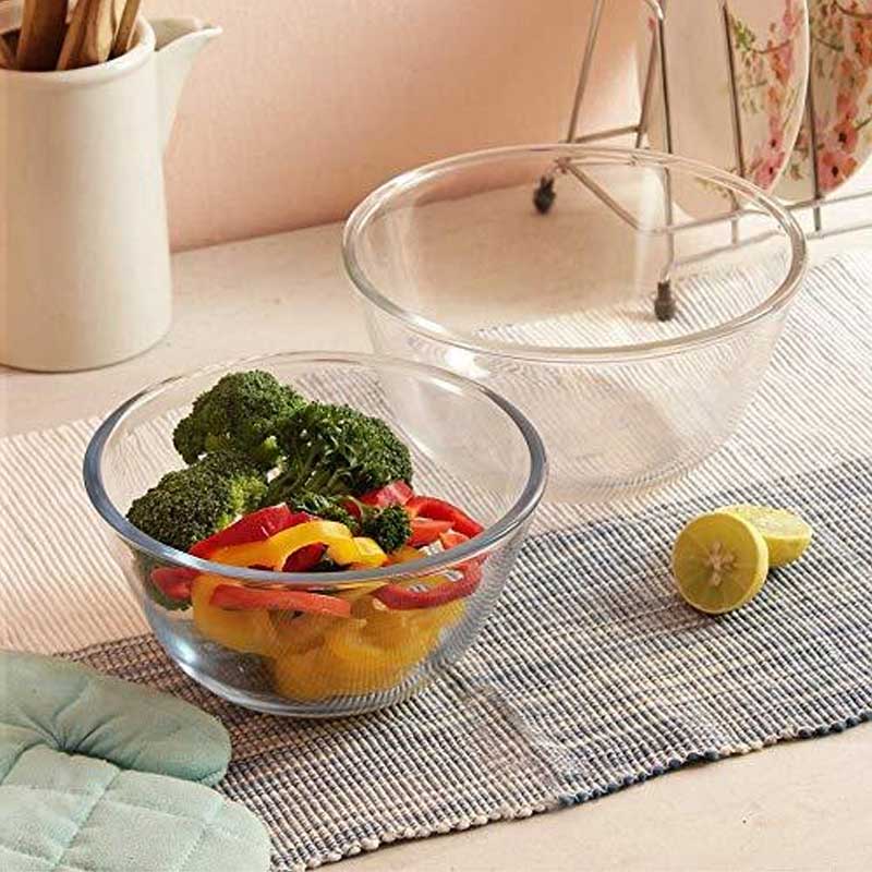 Round Glass Mixing Bowl | 400 ml, 700 ml, 1L & 1.6L | Set of 4