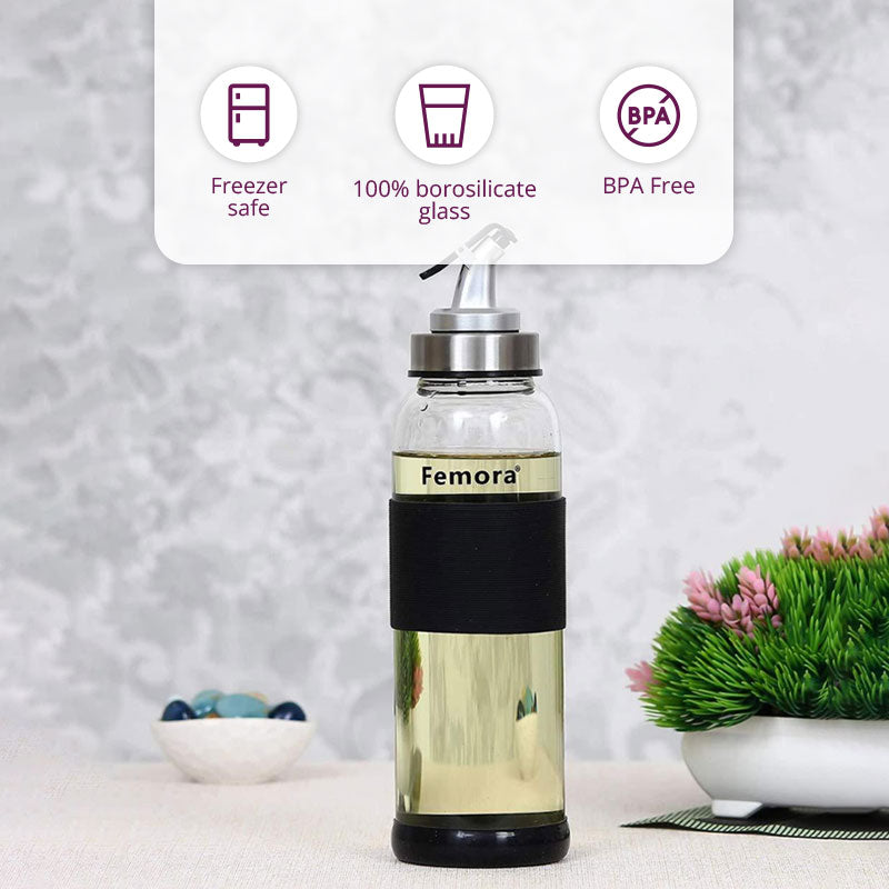 Borosilicate Glass Oil Dispenser with Lid | 1L