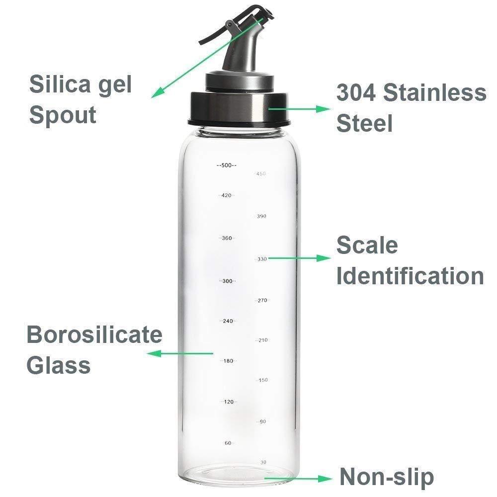 Borosilicate Glass Oil Dispenser with Lid | 500ml