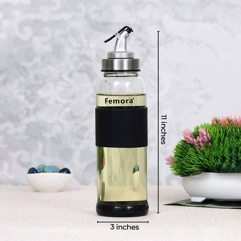 Borosilicate Glass Oil Dispenser with Lid | 500ml