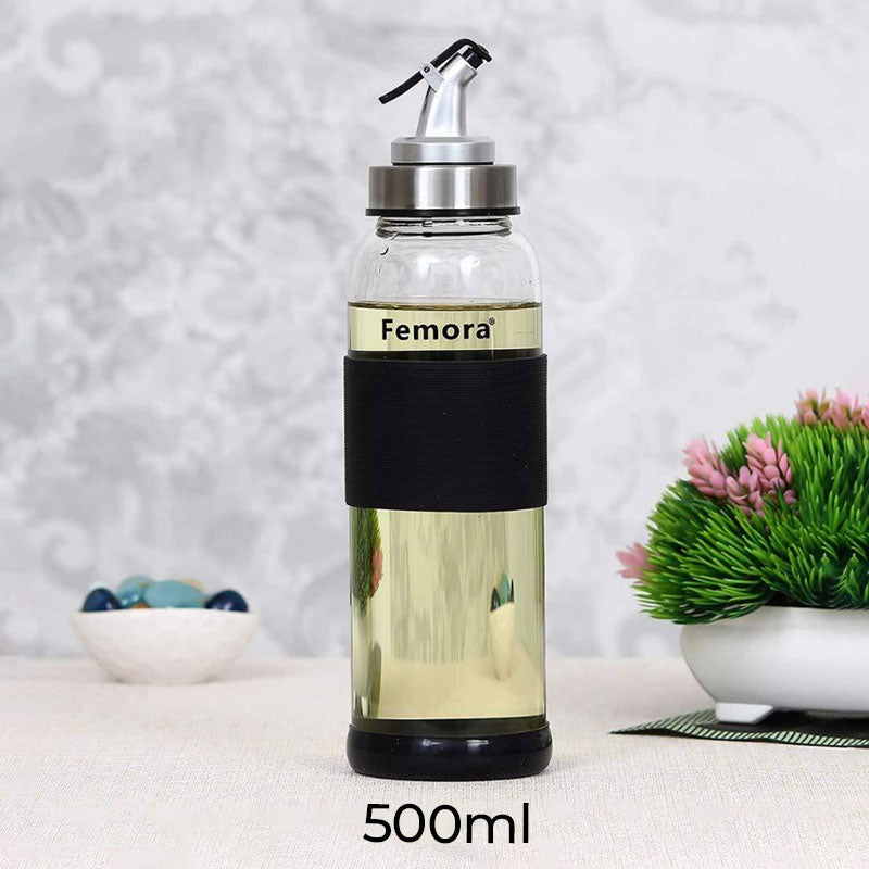 Borosilicate Glass Oil Dispenser with Lid | 500ml