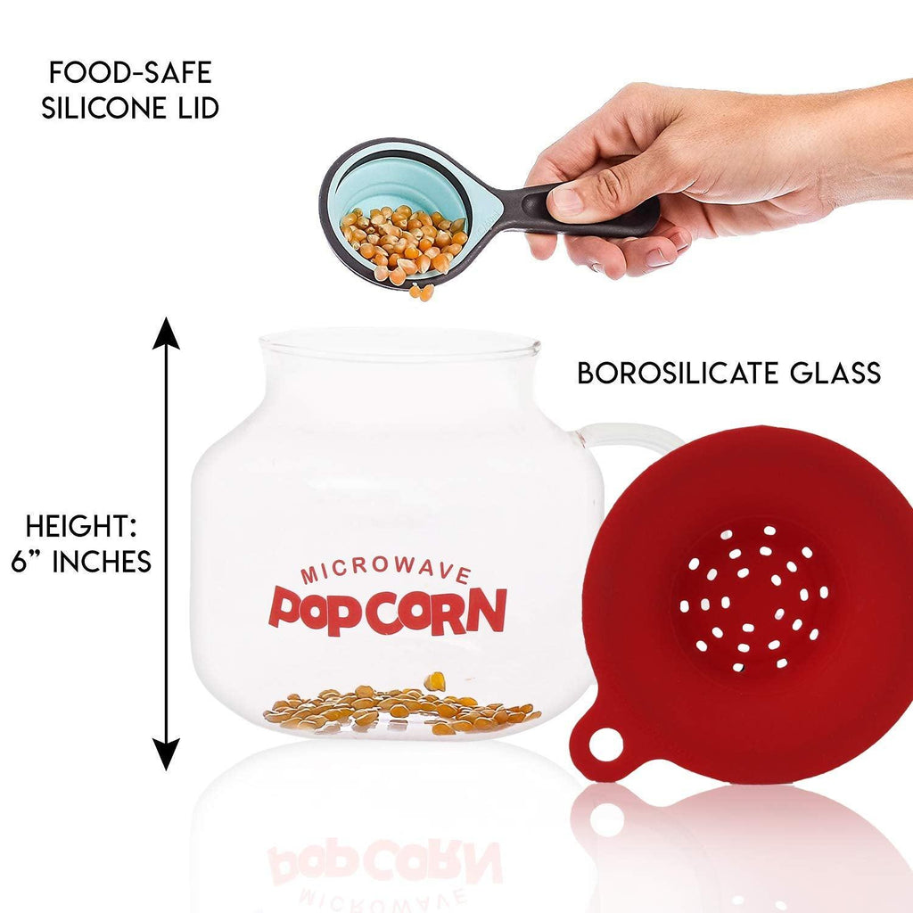 Borosilicate Glass Microwave Safe Popcorn Maker | 2L