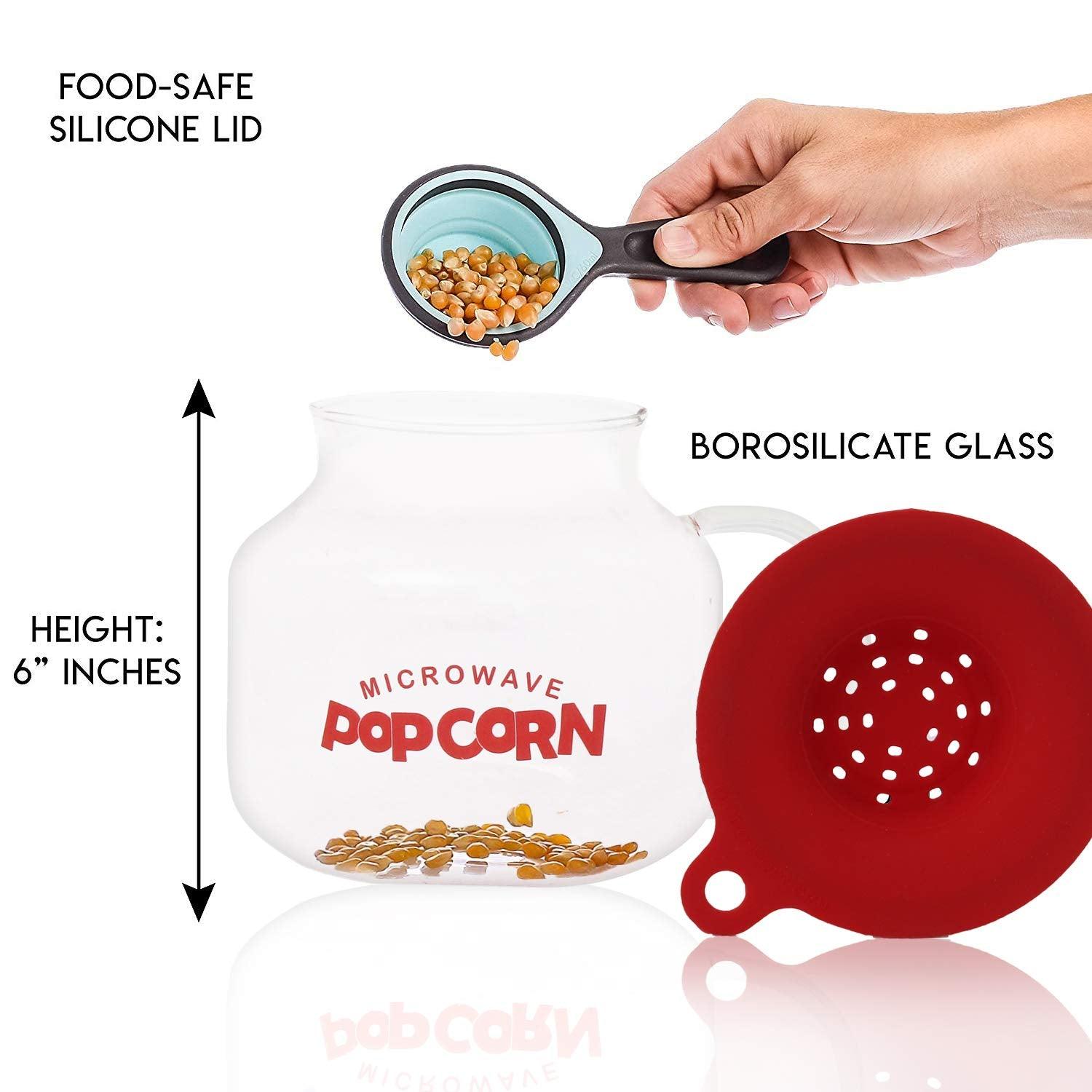 Borosilicate Glass Microwave Safe Popcorn Maker | 2L