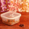 Borosilicate Glass Square Food Storage Container with Air Vent Lid | 300ml, 500 ml, 800ml