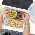 High Stainless Steel Lunch Box | 3 Compartments