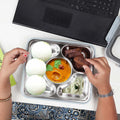 High Stainless Steel Lunch Box | 4 Compartments