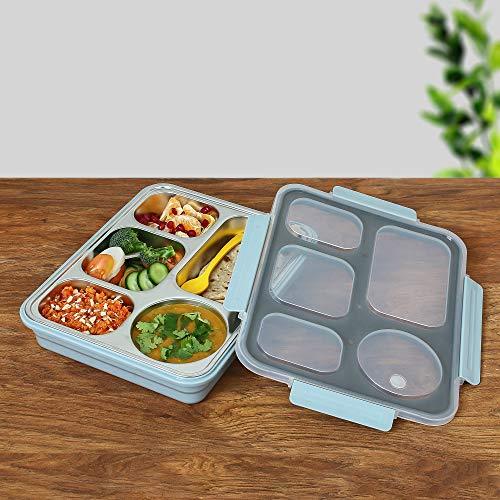 High Steel Rectangle Lunch Box | 5 Compartments