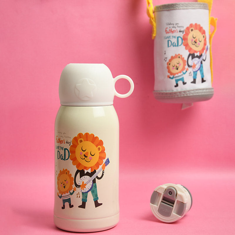 Thermos Flask Vacuum Insulated Stainless Steel Hot & Cold Water Bottle With Bag | 550ML