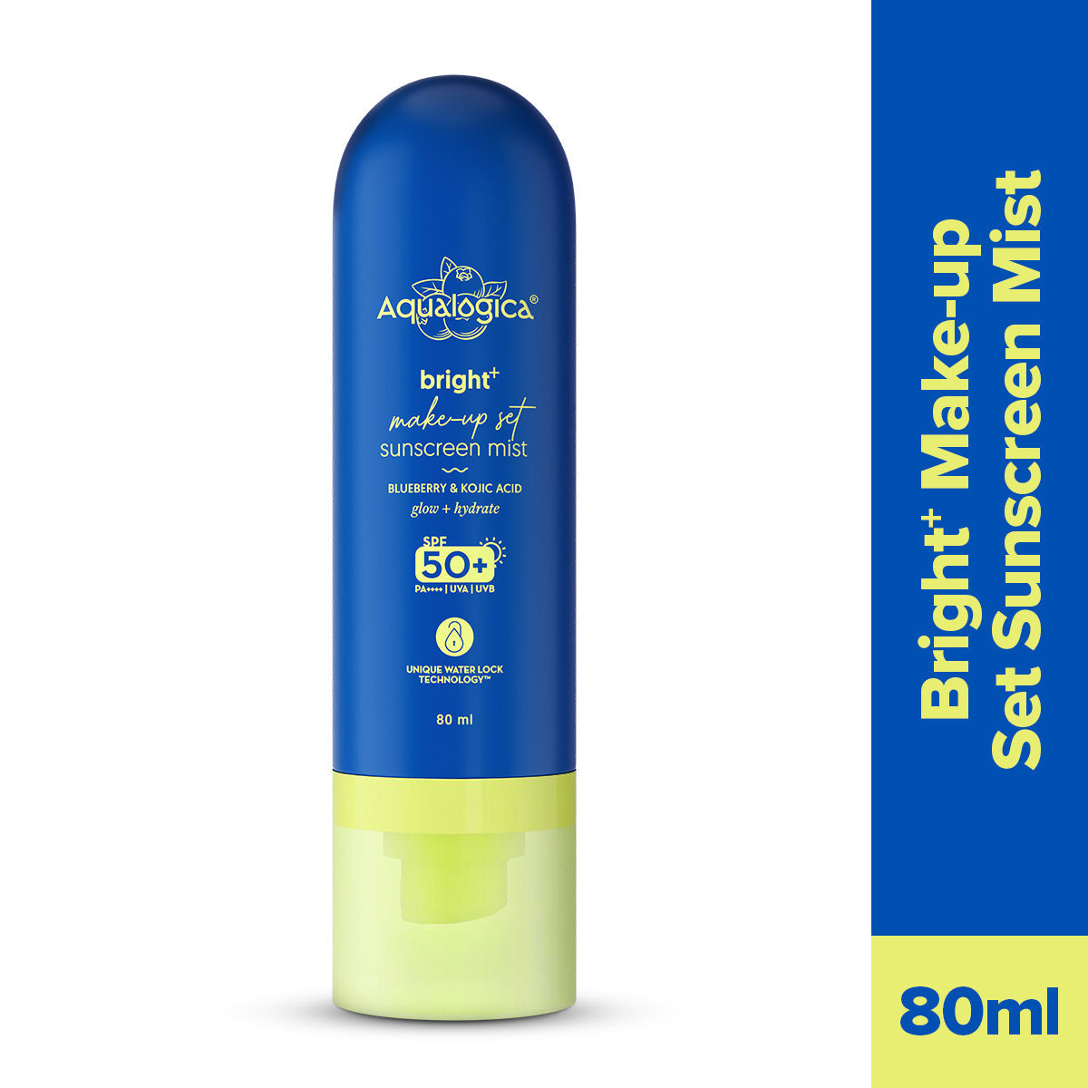 Aqualogica Bright+ Makeup-Set Sunscreen Mist SPF 50+ PA++++ - 80 ml