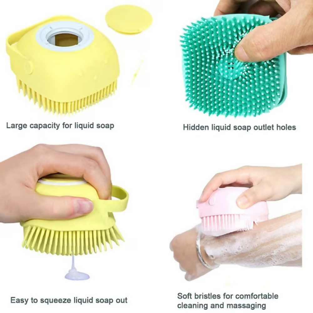 Bronson Professional Silicone Shower Scrubber Exfoliating Bath Brush