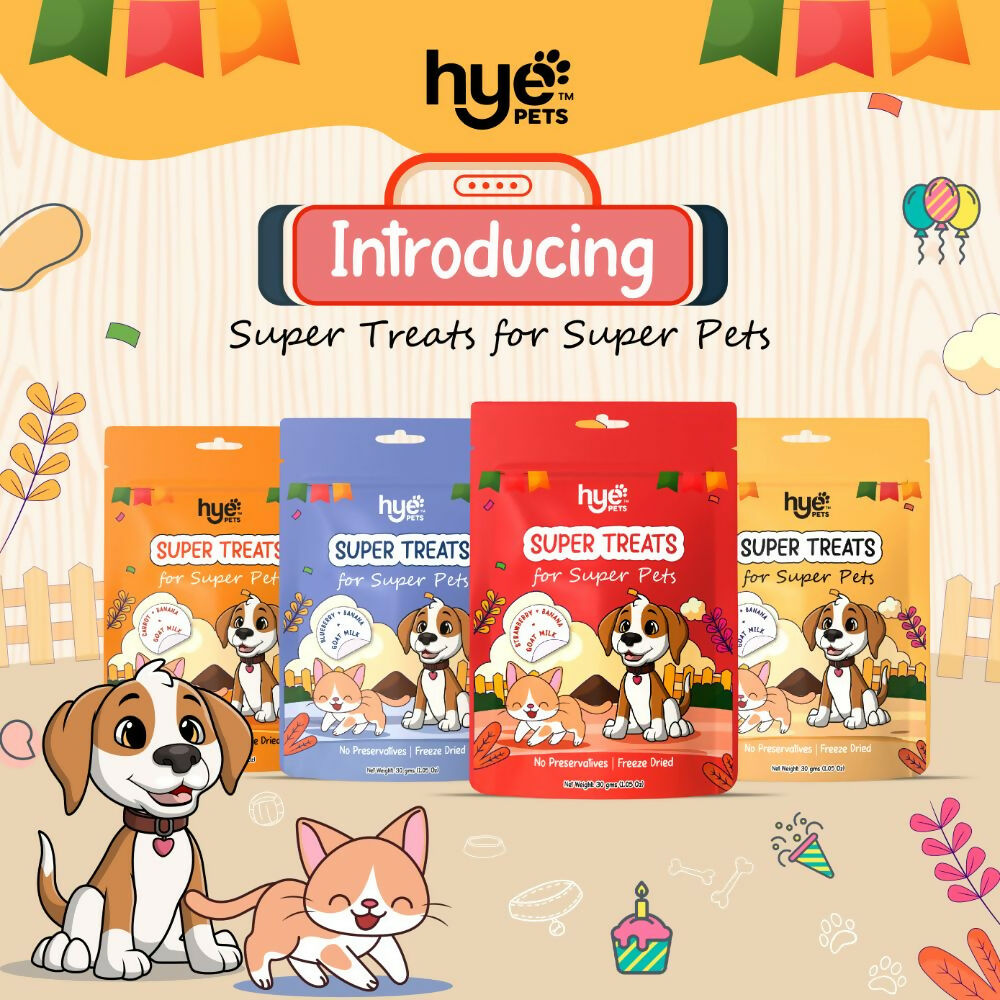 Hye Pets Super Treats For Super Pets – Freeze Dried Treats Made With Goat Milk, Carrot & Banana