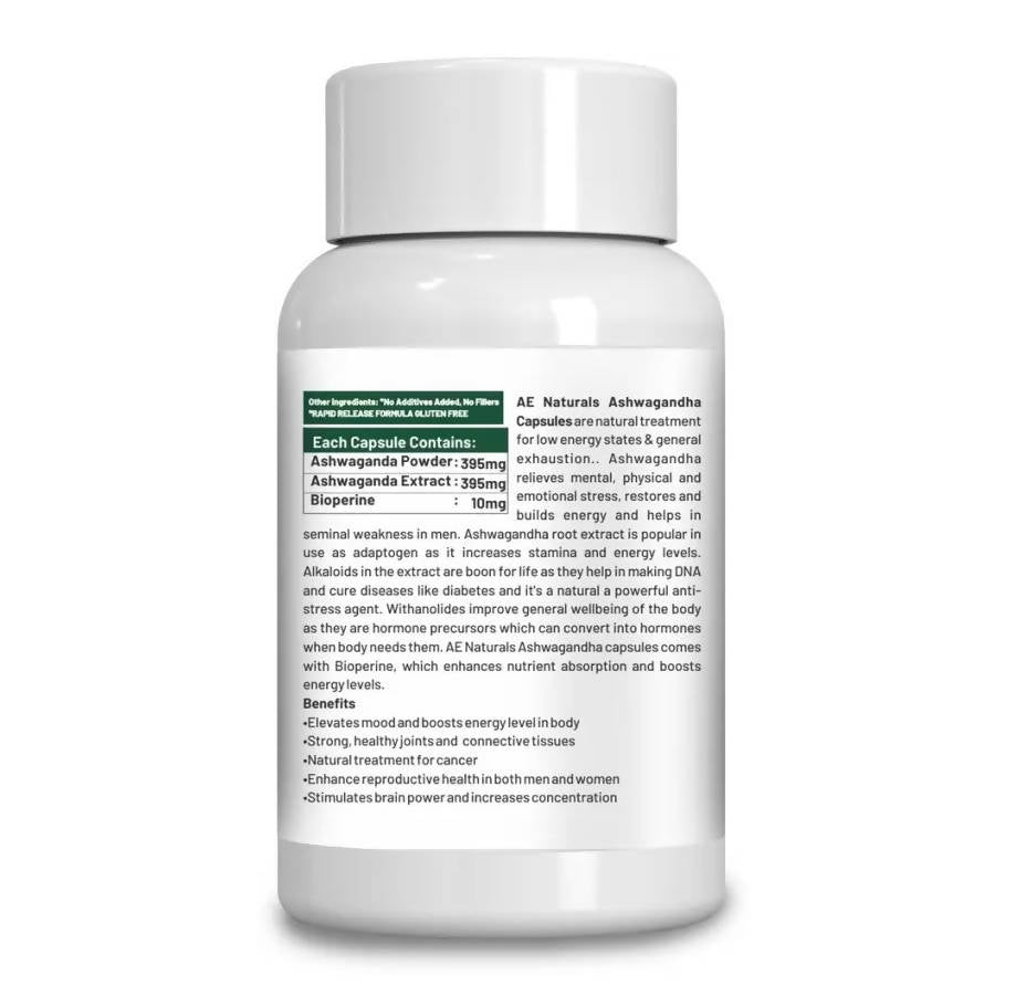 Ae Naturals Ashwagandha Capsules - 60 Caps