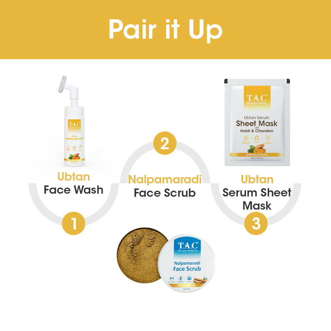 T.A.C - The Ayurveda Co. Ubtan Foaming Face Wash Tan Removal and Skin Brightening for Women & Men