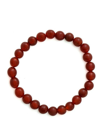 Red Carnelian Onyx Crystal Beads Bracelet - Ruby Raang