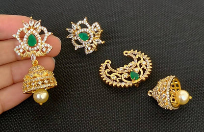 AD Emeralds Designer Jhumkas