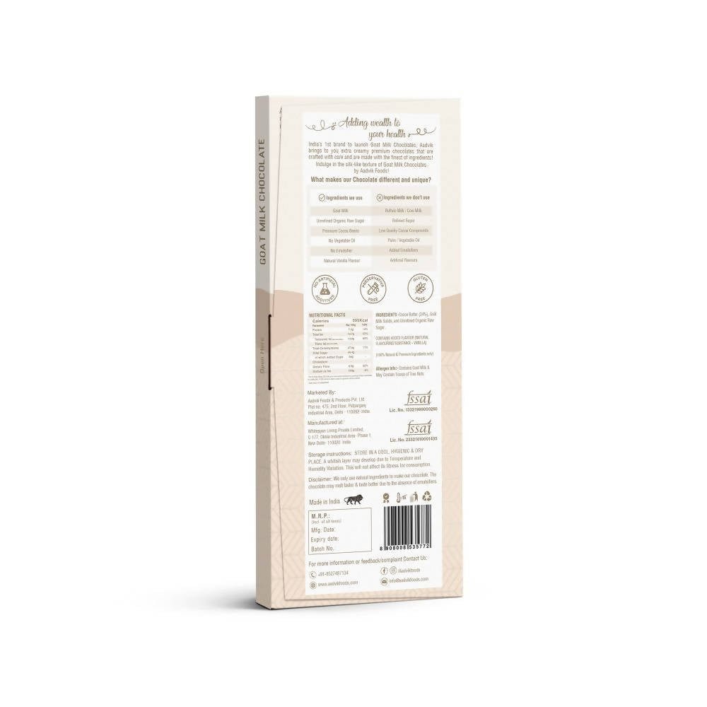 Aadvik Goat Milk Chocolate - Classic White