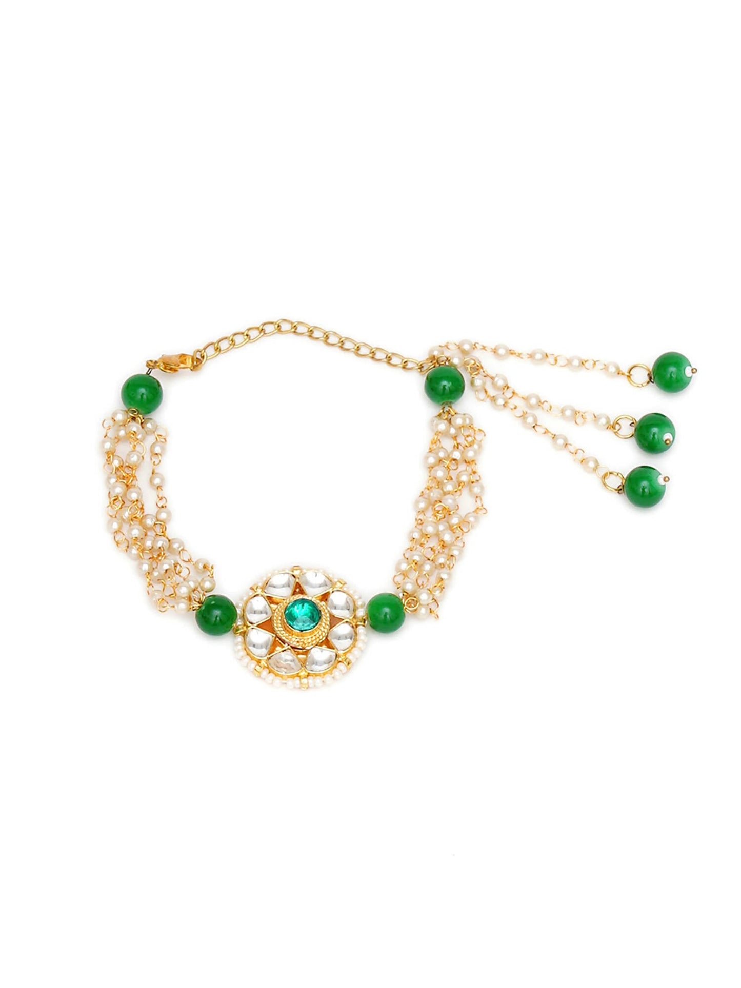 Designer kundan Rakhi - Ruby Raang