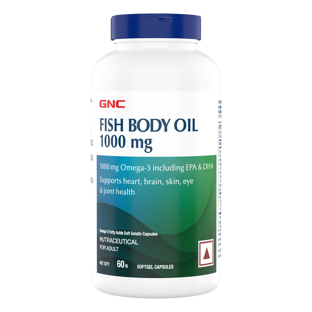 GNC Fish Body Oil Omega-3 Vegetarian Capsules - 60 Caps