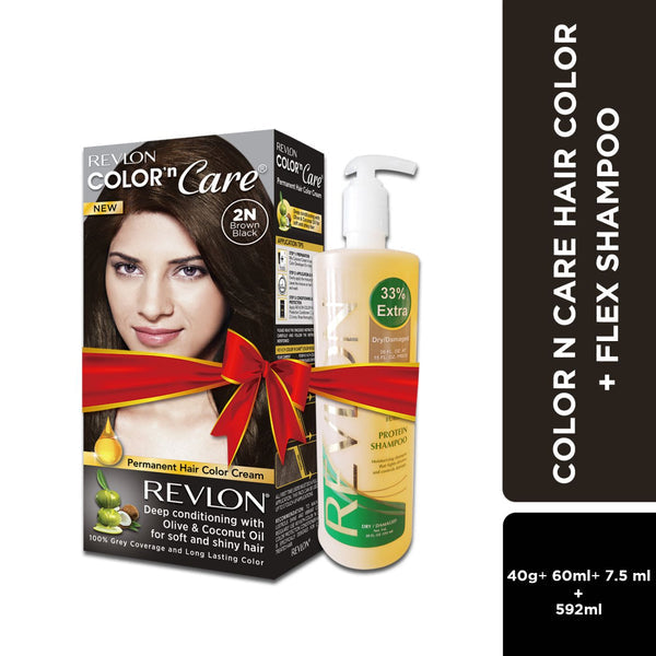 Revlon Color N Care Hair Color + Flex Dry & Damaged Shampoo - 700 ml