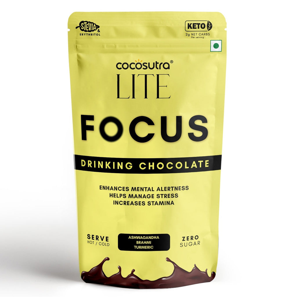 Cocosutra Focus Sugar Free Drinking Chocolate Mix - 200 gms