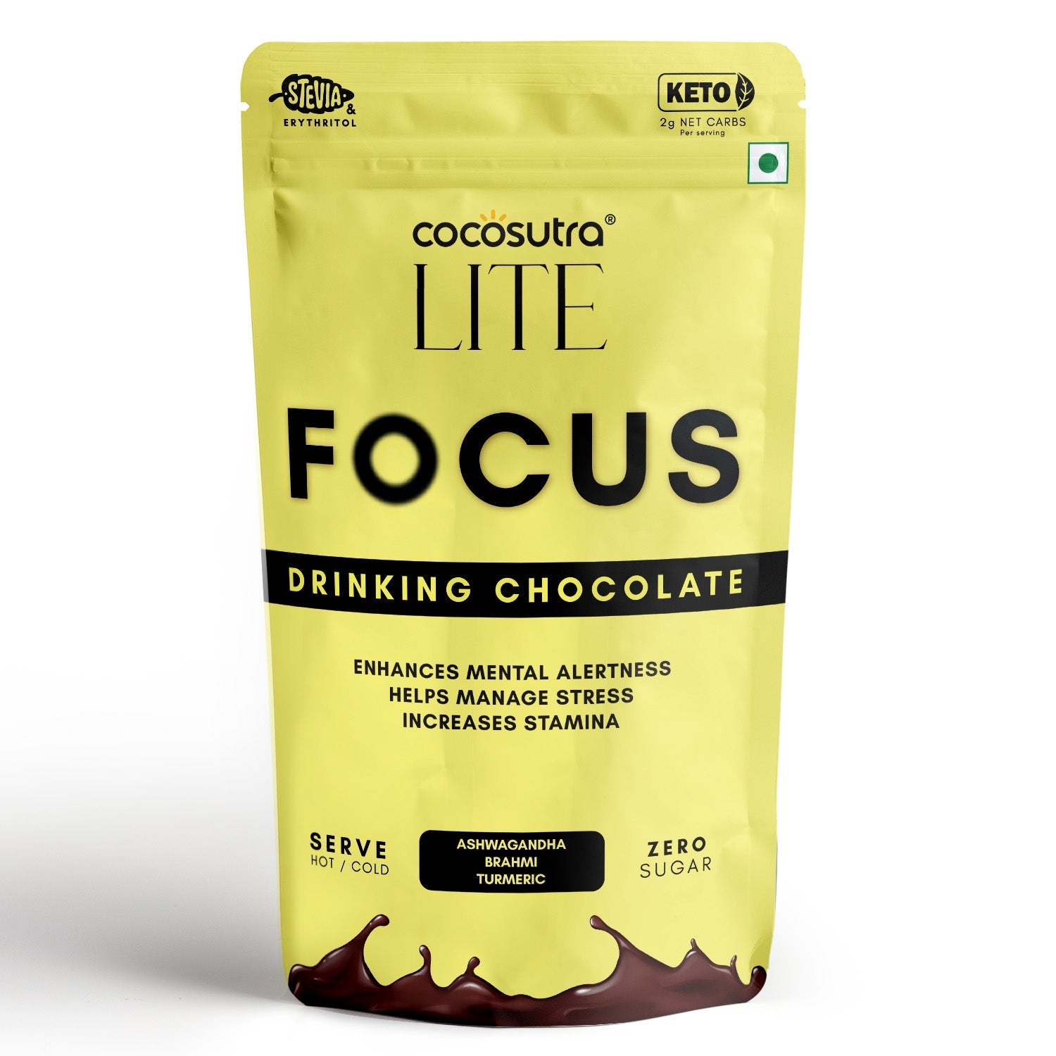 Cocosutra Focus Sugar Free Drinking Chocolate Mix - 200 gms