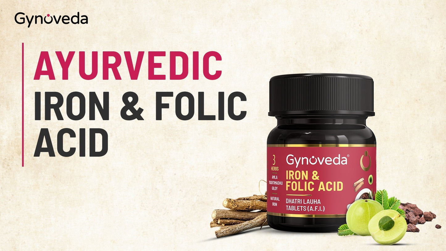 Gynoveda Iron & Folic Acid Tablets - 60 Tabs