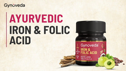 Gynoveda Iron & Folic Acid Tablets - 60 Tabs