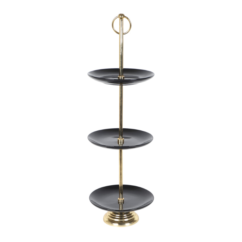 Three Layer Black Ceramic Platter