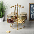 Revolving Merry Go Round Dry Fruits Serving Platter With Jars | 350 ml