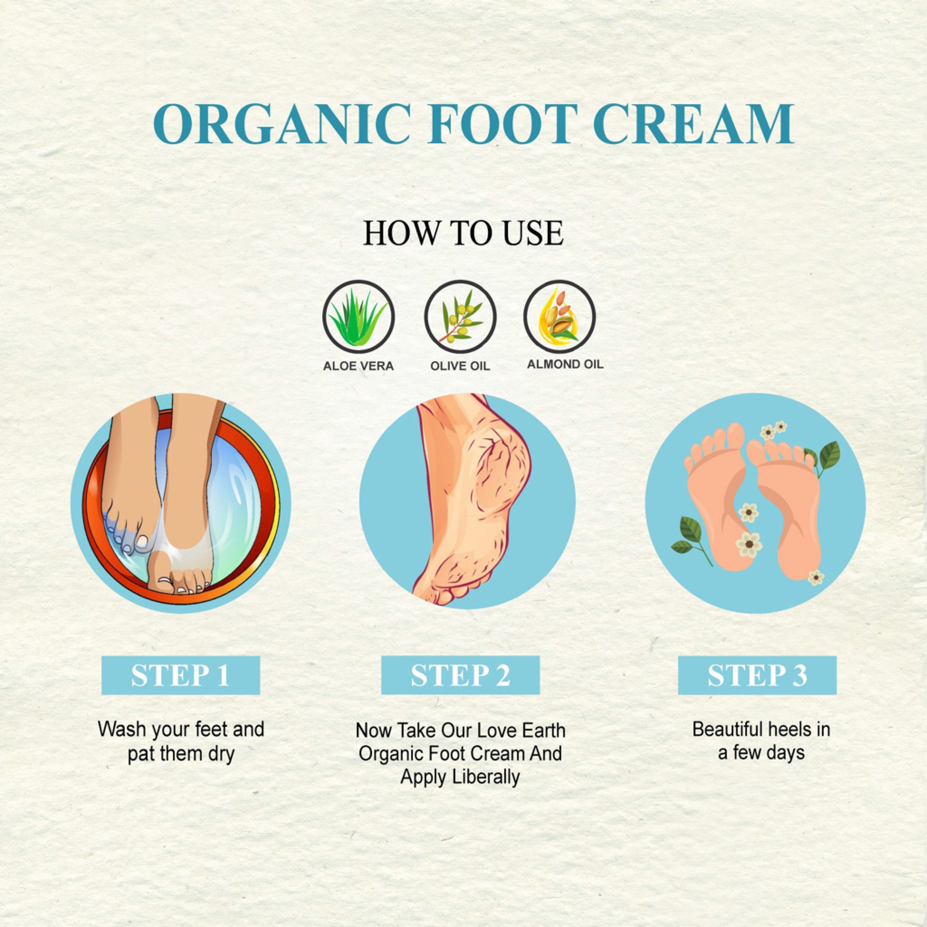 Love Earth Organic Foot Cream - 50 gms