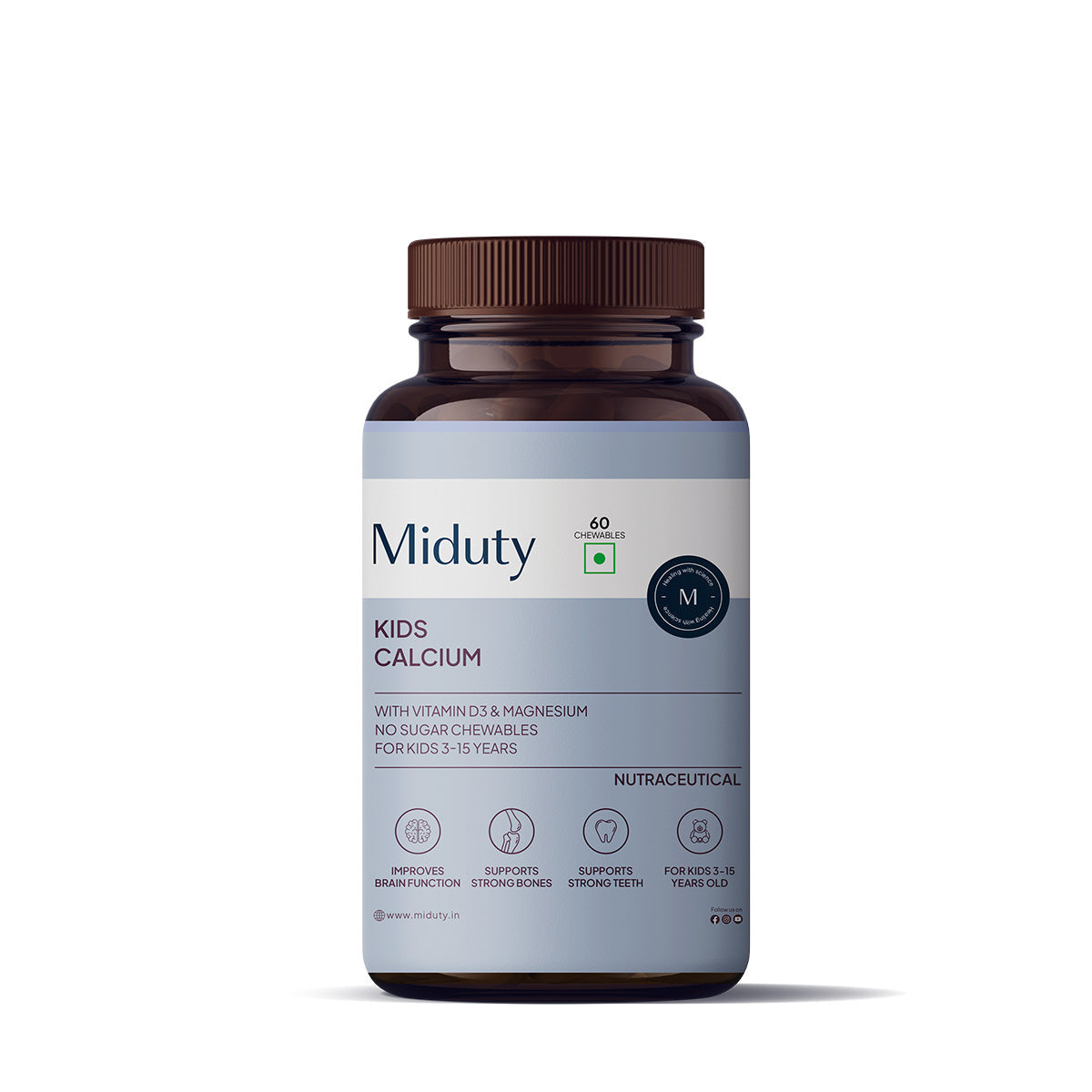 Miduty By Palak Notes Kids Calcium Chewables - 60 Caps