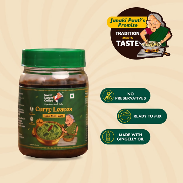 Sweet Karam Coffee Curry Leaves Rice Mix Paste (Ready in Minutes)