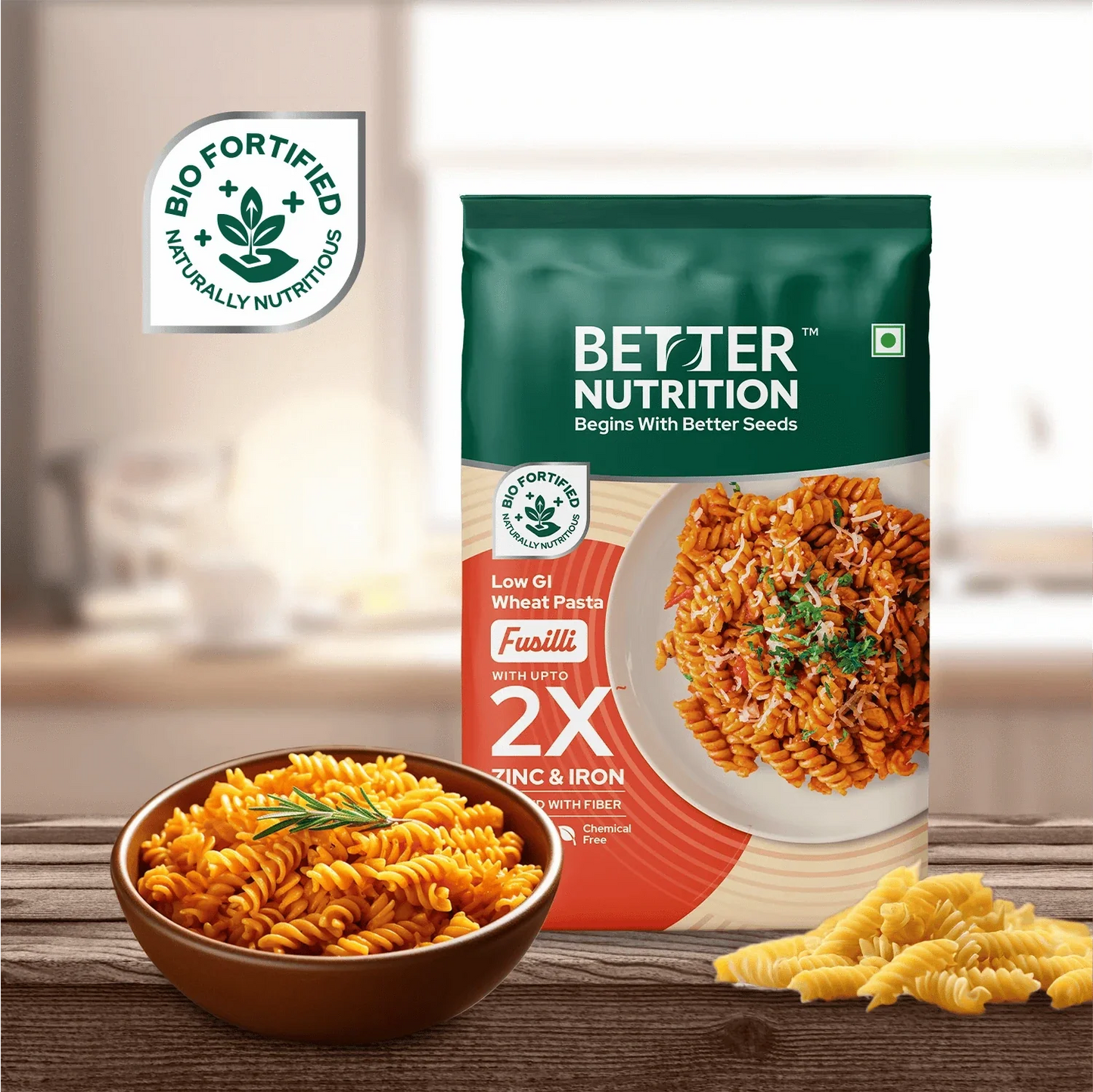 Better Nutrition Biofortified Fusilli / Wheat Pasta