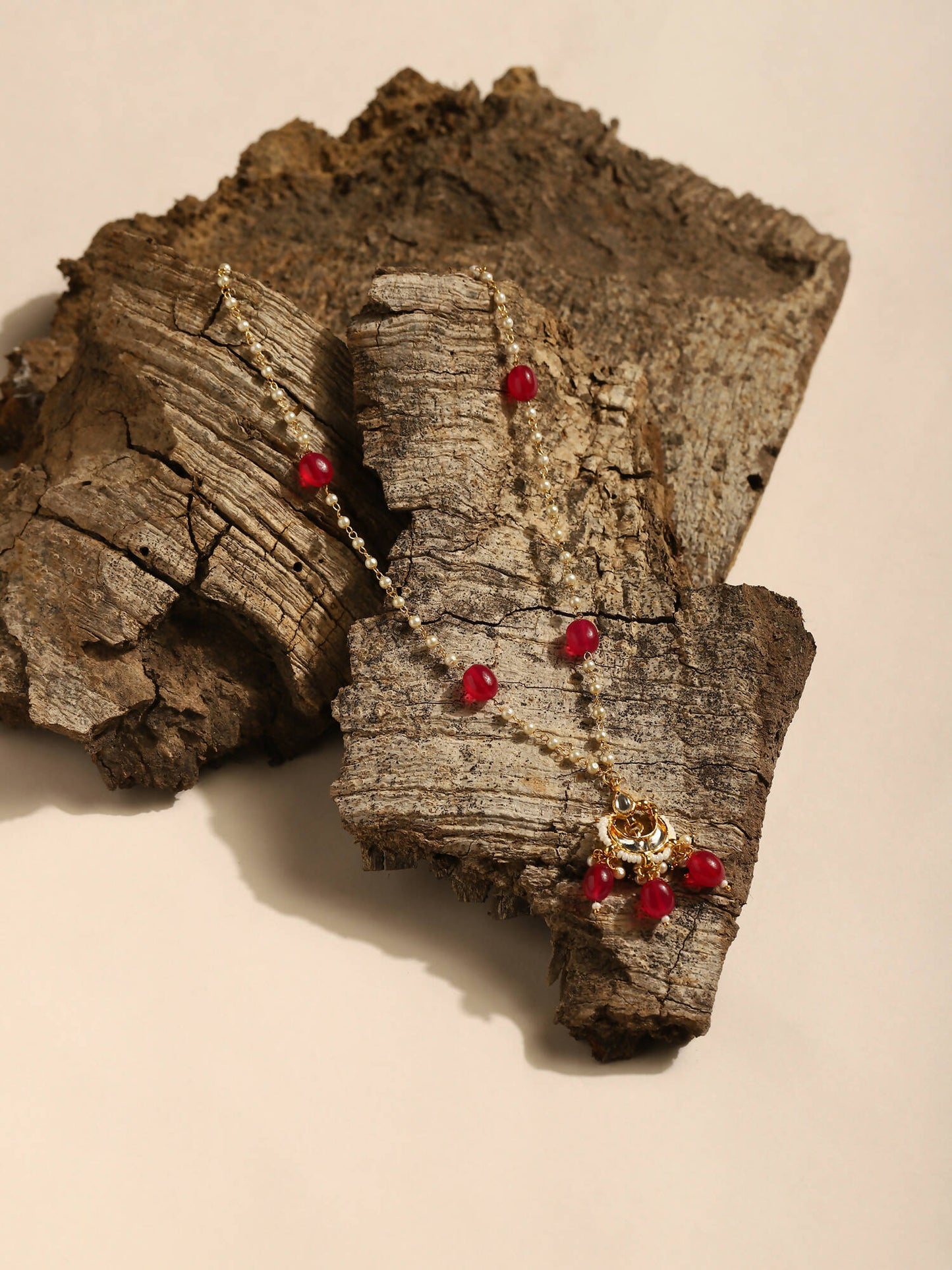 Women's Gold-Polished Necklace - Ruby Raang