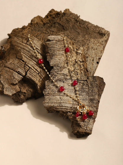 Women's Gold-Polished Necklace - Ruby Raang